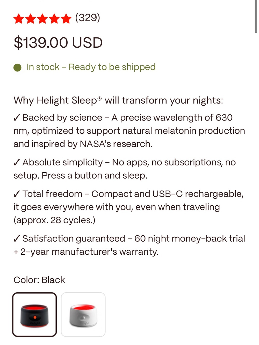 Helight Sleep device - Picture 3 of 3